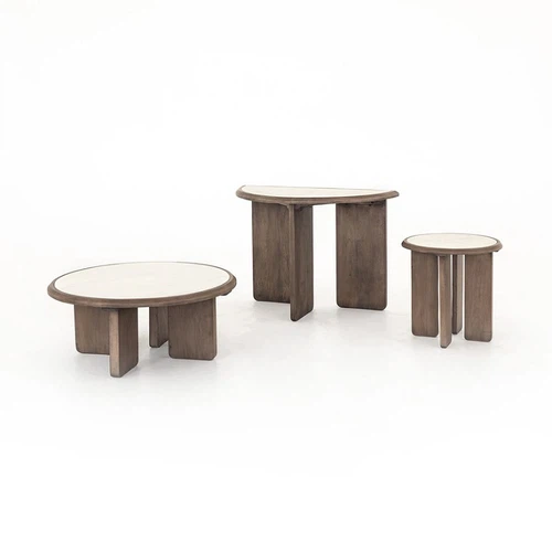 Faux White Marble Round Coffee Table Faux White Marble Round Coffee Table