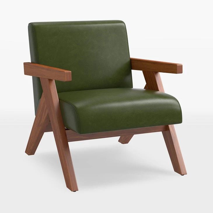 Glossy Brown Leather Chair Glossy Brown Leather Chair