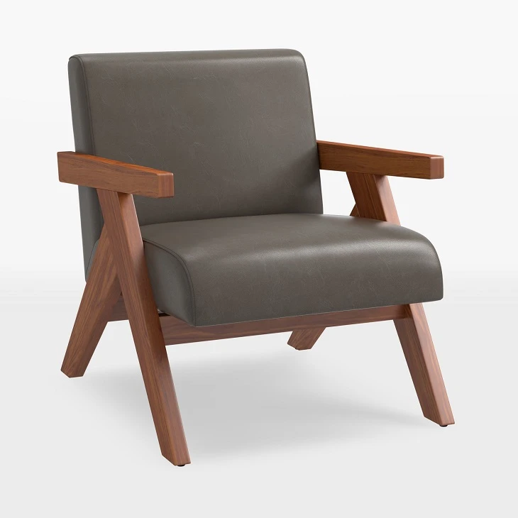 Glossy Brown Leather Chair Glossy Brown Leather Chair