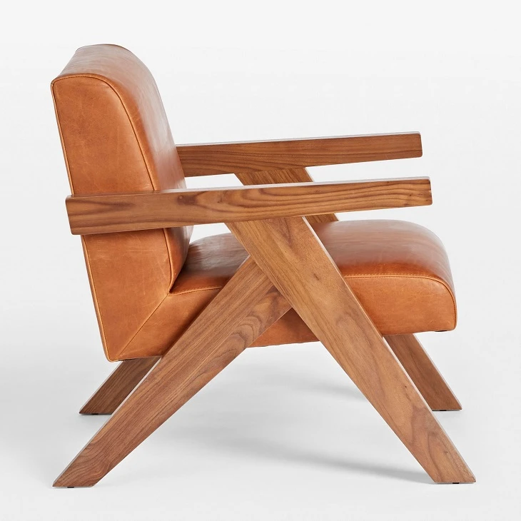 Glossy Brown Leather Chair Glossy Brown Leather Chair