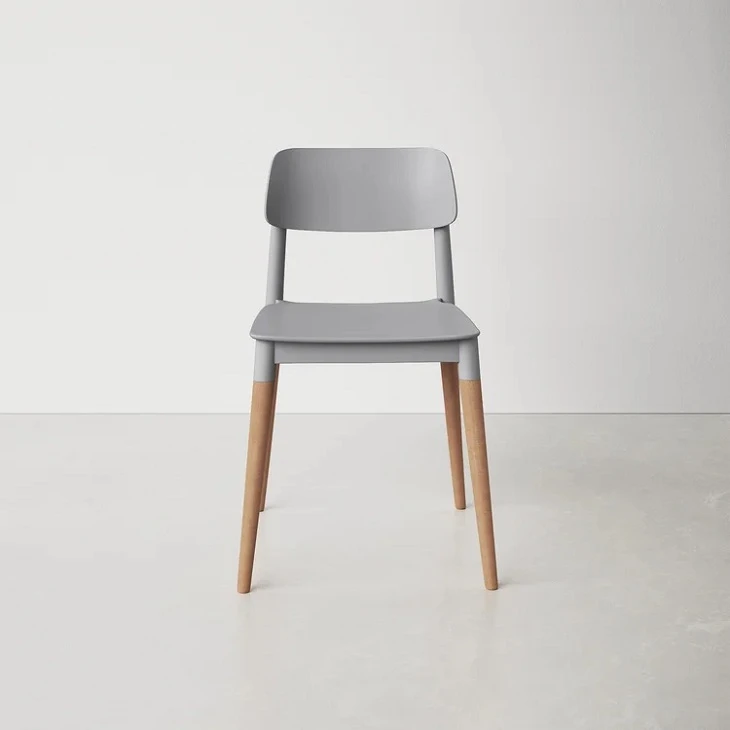 Simple Plastic Backrest Dining Chair
